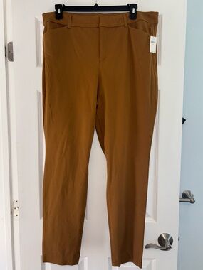 Old navy Pixie High rise pants mustard brown 18